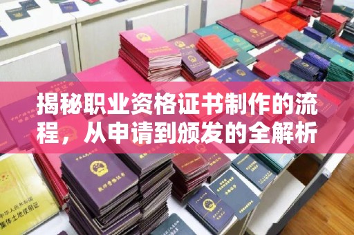 江苏揭秘职业资格证书制作的流程，从申请到颁发的全解析