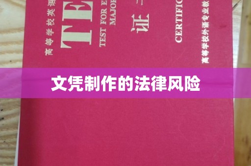 江苏文凭制作的法律风险