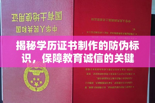 江苏揭秘学历证书制作的防伪标识，保障教育诚信的关键