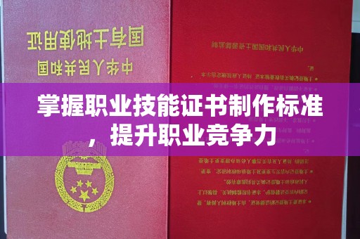 江苏掌握职业技能证书制作标准，提升职业竞争力